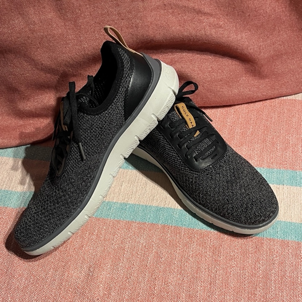 Cole Haan Gray/Black Generation ZERØGRAND Stitchlite Knit Sneakers Size 9.5